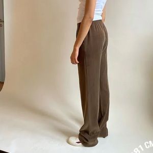 NEW Djerf Avenue On The Go Pants Mocha XS TALL